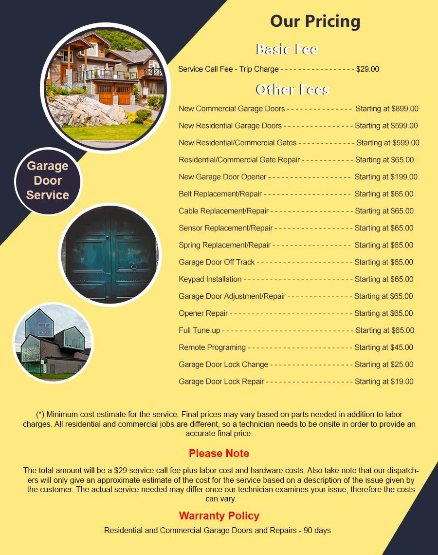 Elite Garage Door Service Union City, NJ 862-294-0012 - pricelist6